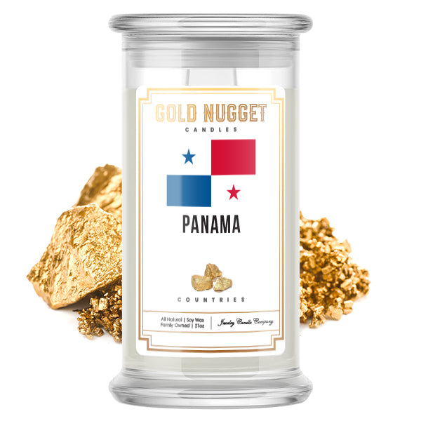 Panama Countries Gold Nugget Candles