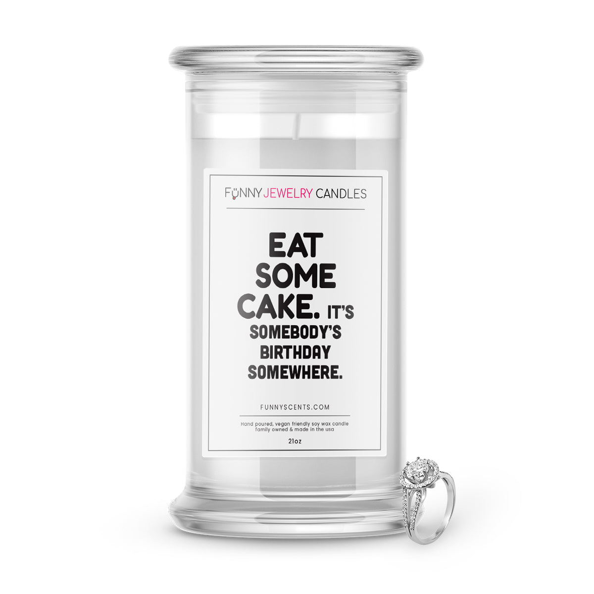 Eat Some Cake. It's Somebody's Birthday Somewhere. Jewelry Funny Candles