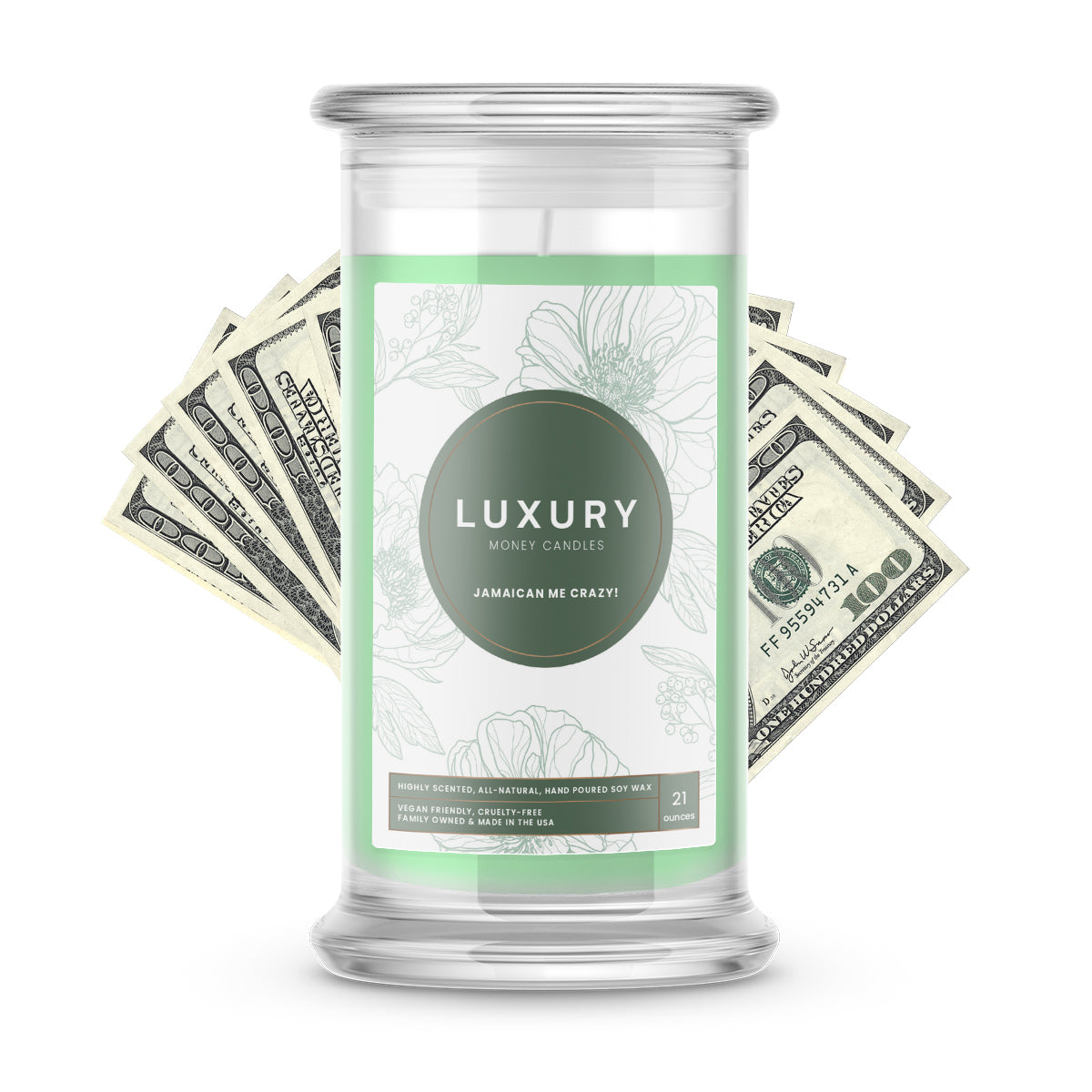 Jamaican Me Crazy Luxury Money Candles