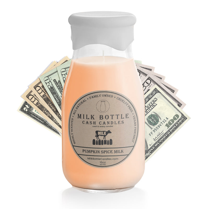Pumpkin Space Milk - Milk Bottle Cash Candles