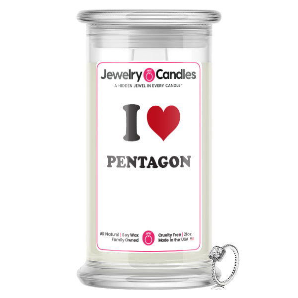 I Love  PENTAGON Landmark Jewelry Candles