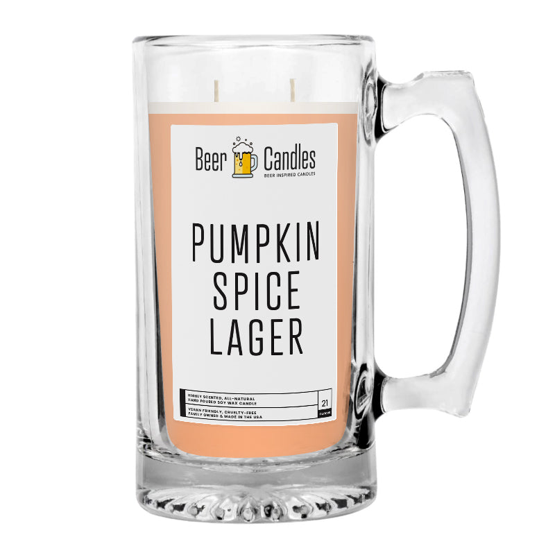 Pumpkin Spice Lager Beer Candle