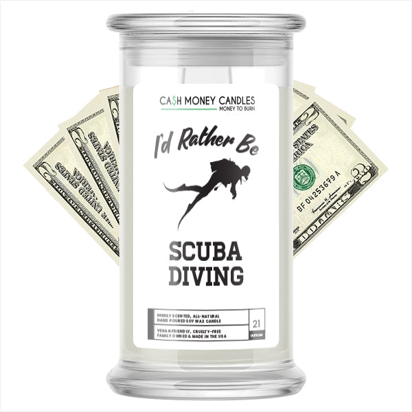 I'd rather be Scuba Diving Cash Candles