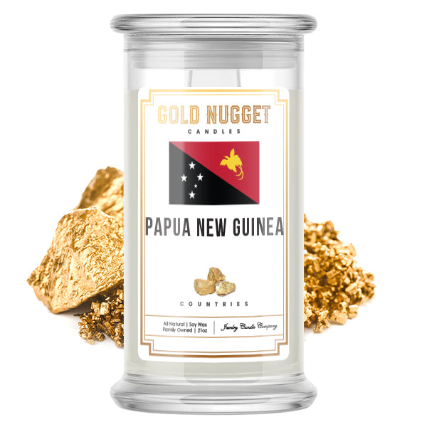 Papua New Guinea Countries Gold Nugget Candles