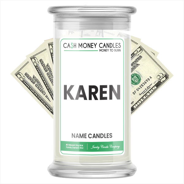 KAREN Name Cash Candles