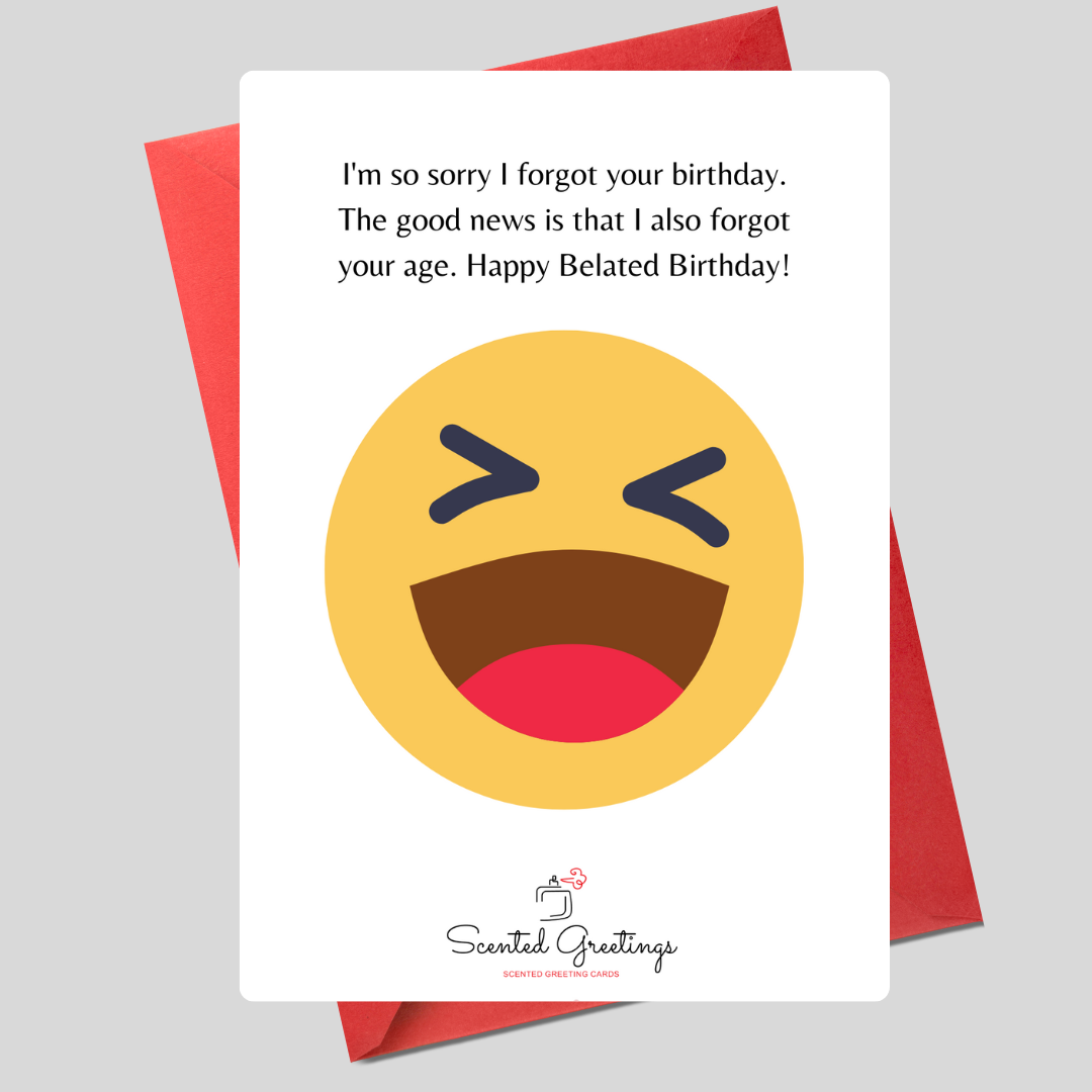 Happy Belated Birthday! Scented Greeting Cards