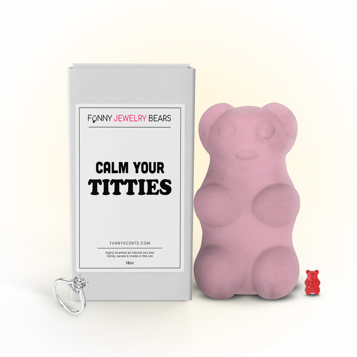 Calm Your Titties Funny Jewelry Bear Wax Melts