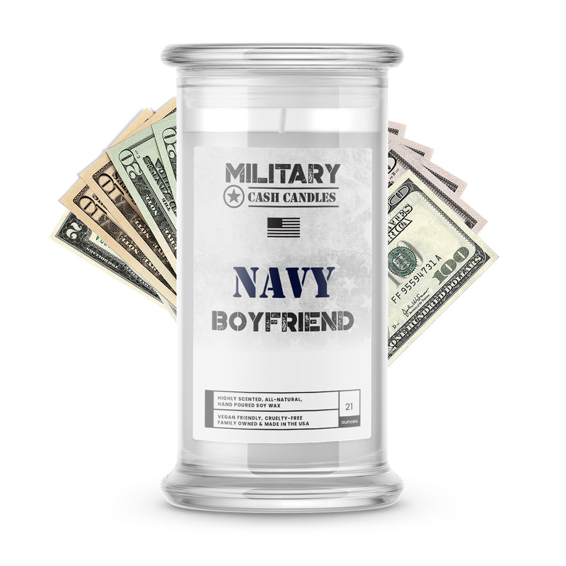NAVY Boyfriend | Military Cash Candles