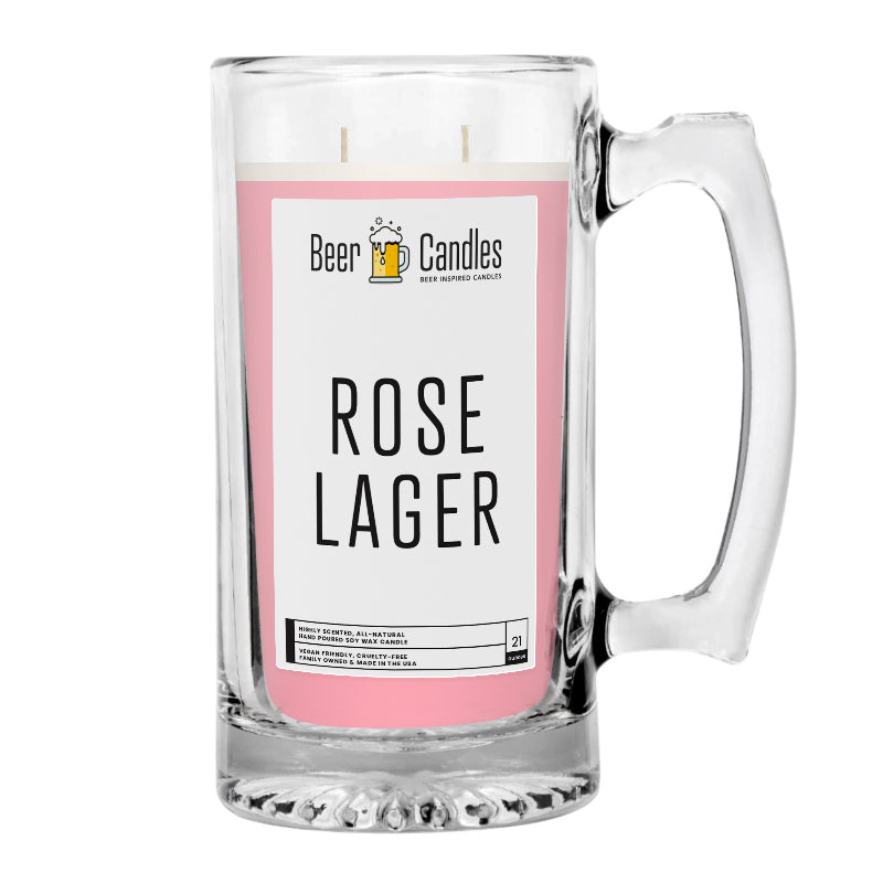 Rose Lager  Beer Candle