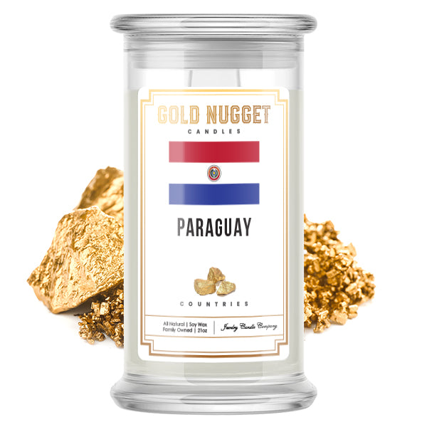 Paraguay Countries Gold Nugget Candles