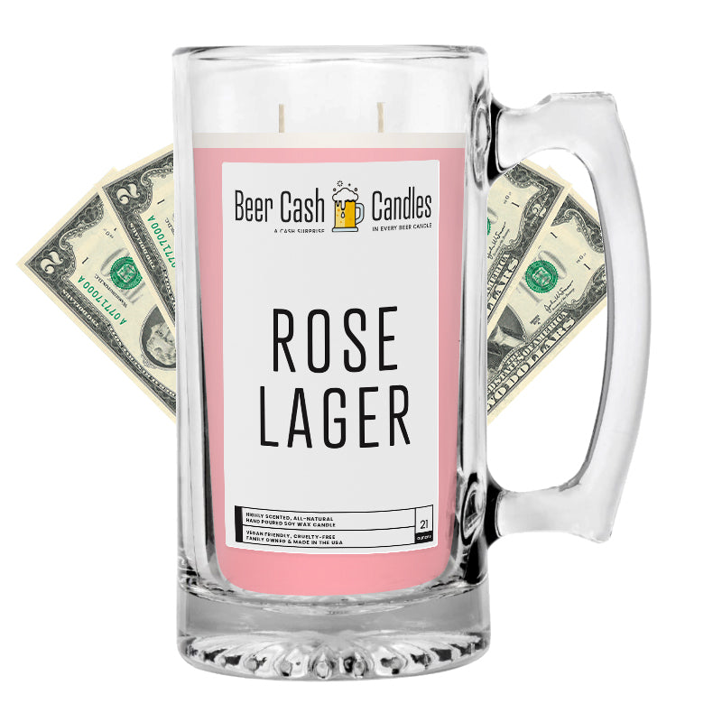 Rose Lager  Beer Cash Candle