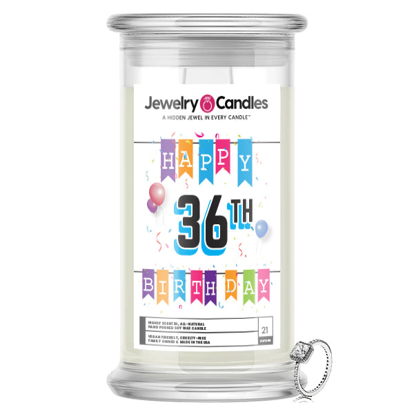 Happy 36th Birthday Jewelry Candle