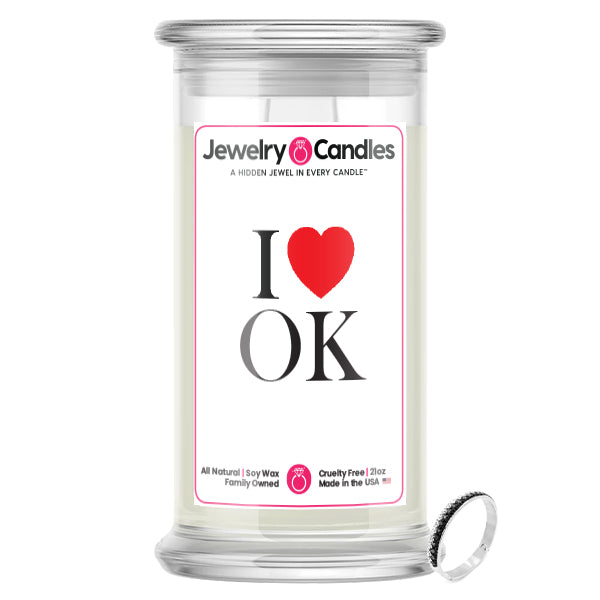 I Love OK Jewelry State Candles