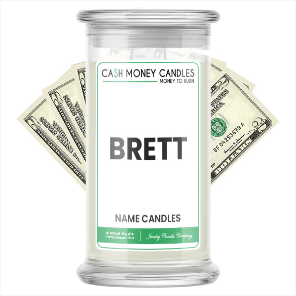 BRETT Name Cash Candles