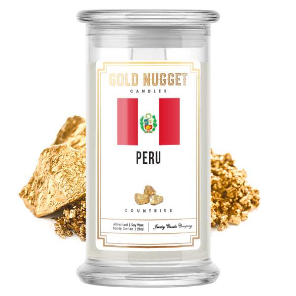 Peru Countries Gold Nugget Candles