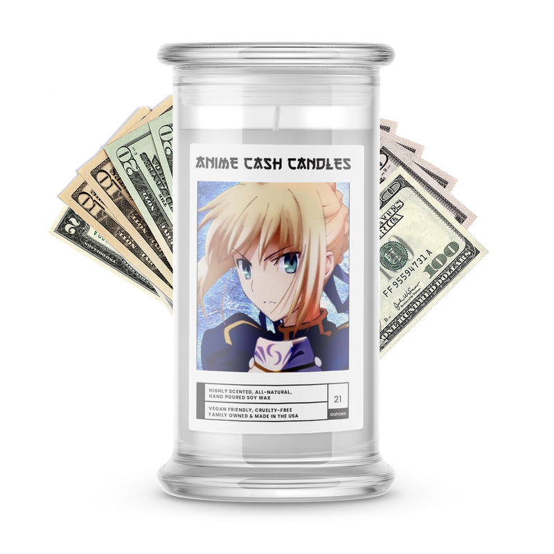 Saber | Anime Cash Candle