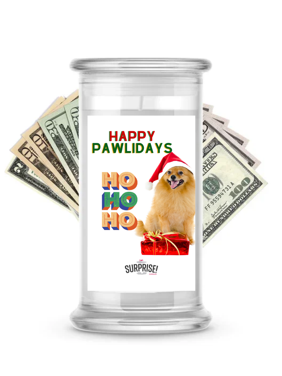 Happy Pawlidays HO HO HO | Christmas Surprise Cash Candles