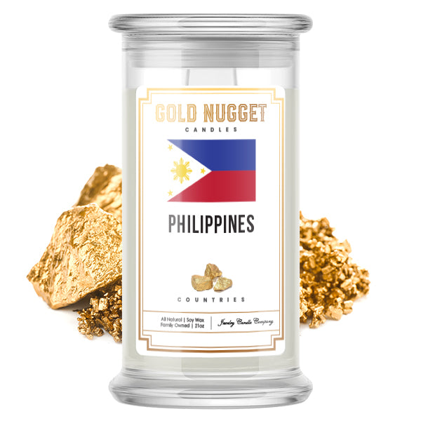 Philippines Countries Gold Nugget Candles