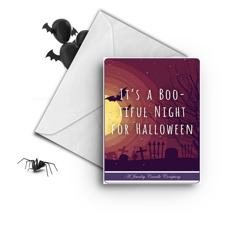It's a boo-tiful night for halloween Greetings Card