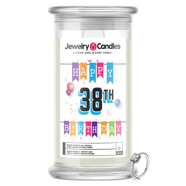 Happy 38th Birthday Jewelry Candle
