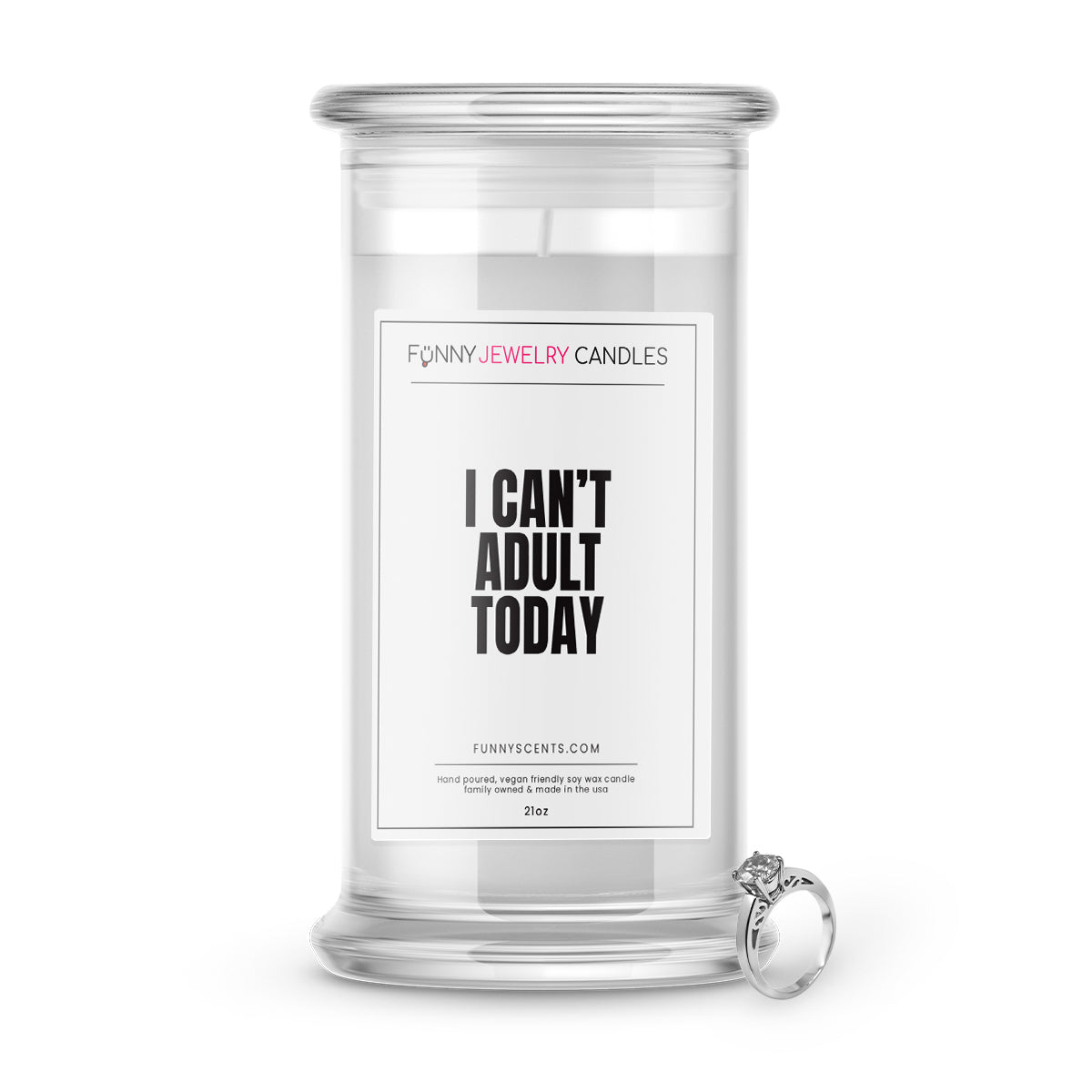 I Can't Adult Today Jewelry Funny Candles