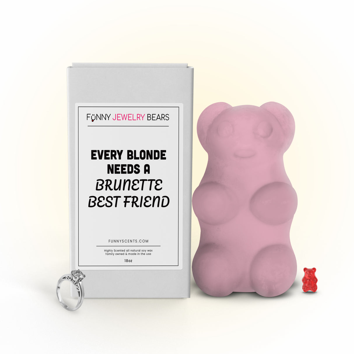 Every Blonde Needs a Brunette Best Friend Funny Jewelry Bear Wax Melts