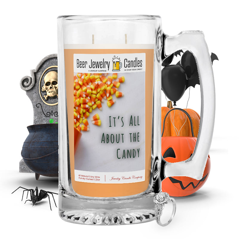 It's all about the candy Beer Jewelry Candle