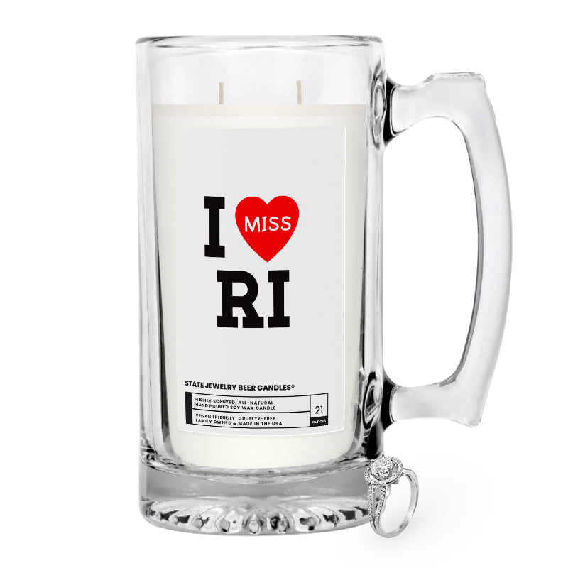 I miss RI State Jewelry Beer Candles