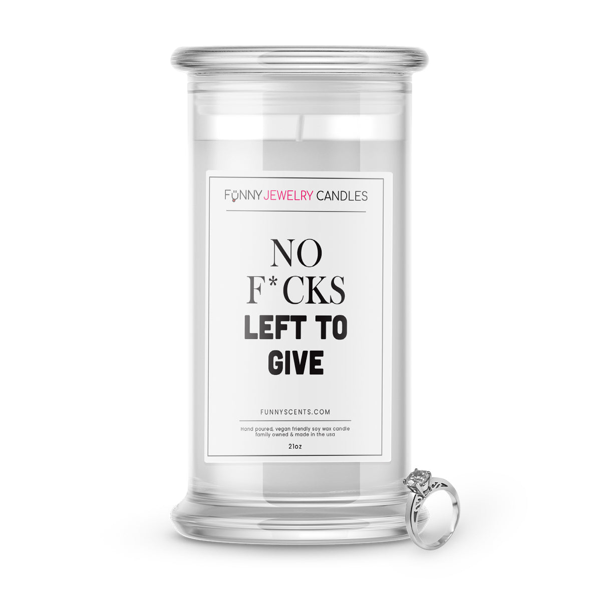No F*cks Left to give Jewelry Funny Candles