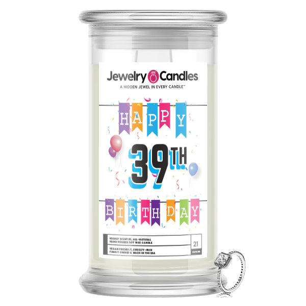 Happy 39th Birthday Jewelry Candle