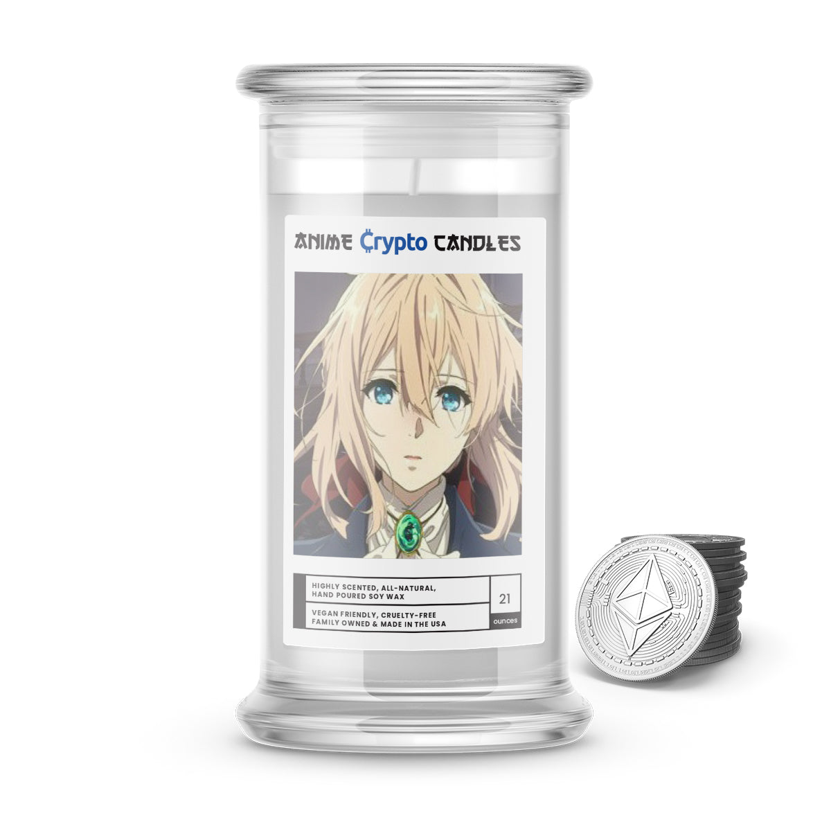 Evergarden, Violet (ヴァイオレット・エヴァーガーデン) - Crypto Anime Candles
