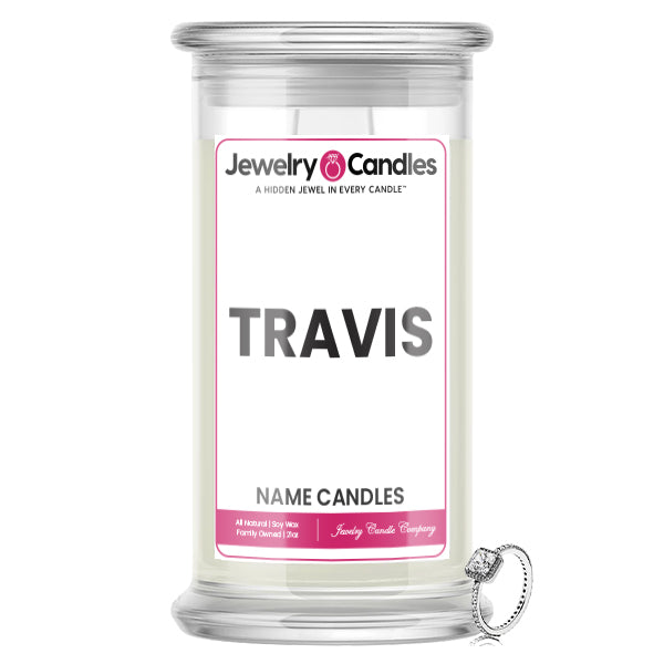 TRAVIS Name Jewelry Candles