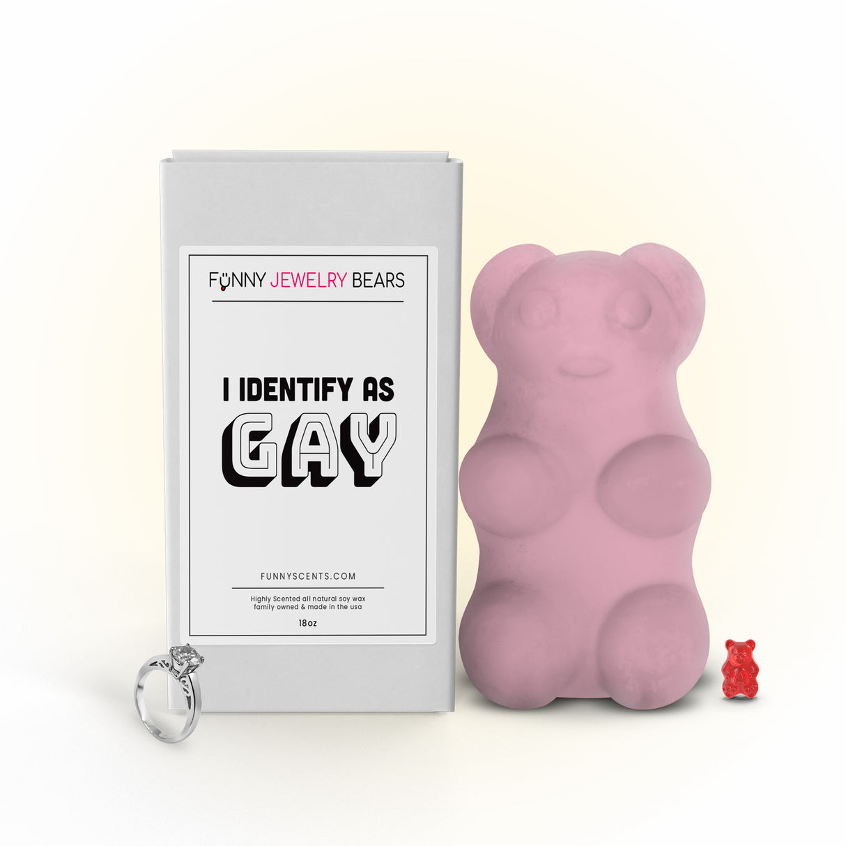 I Identify As a GUY Funny Jewelry Bear Wax Melts
