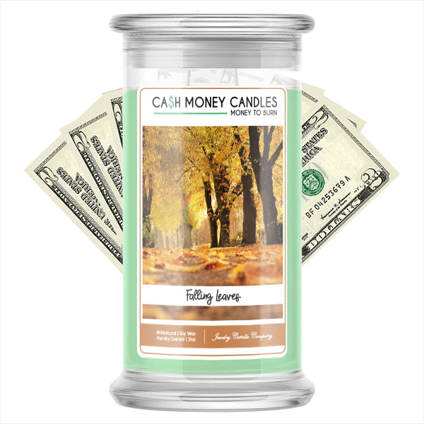 Falling Leaves Cash Money Candle