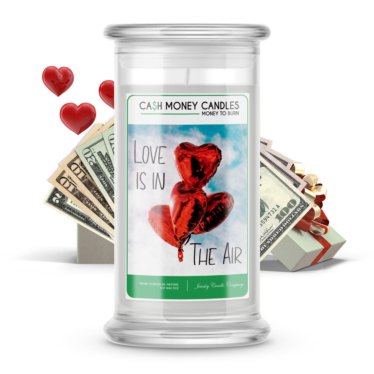 Love is in the Air Cash Money Candle
