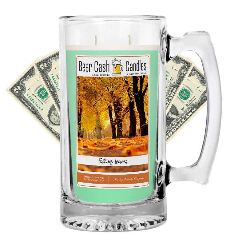 Falling Leaves Beer Cash Candle