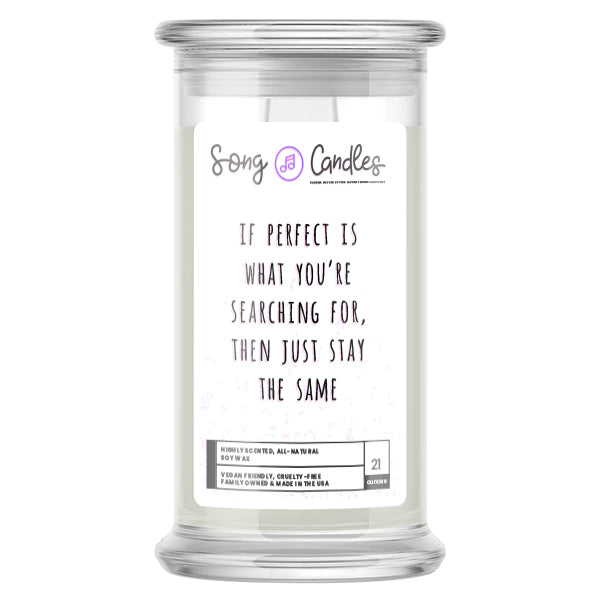 IF Perfect Is  What You're Searching For, Then Just Stay The Same | Song Candles