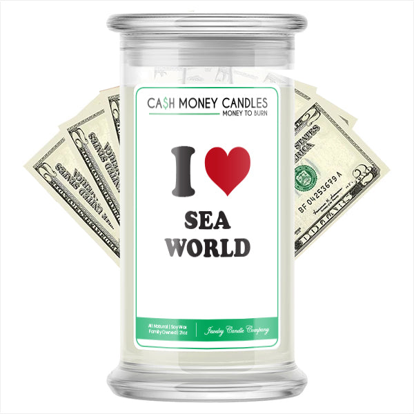 I Love SEA WORLD Landmark Cash Candles