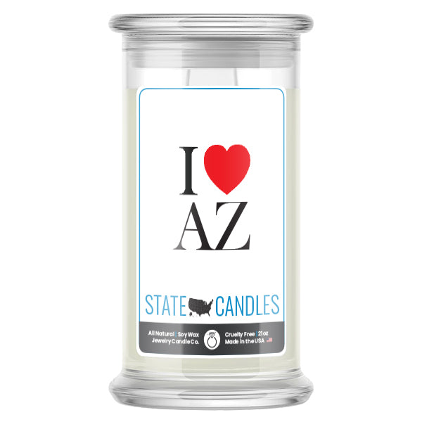 I Love AZ  State Candles
