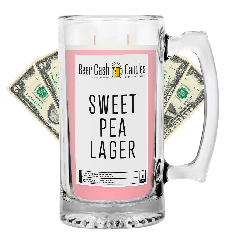 Sweet Pea Lager Beer Cash Candle