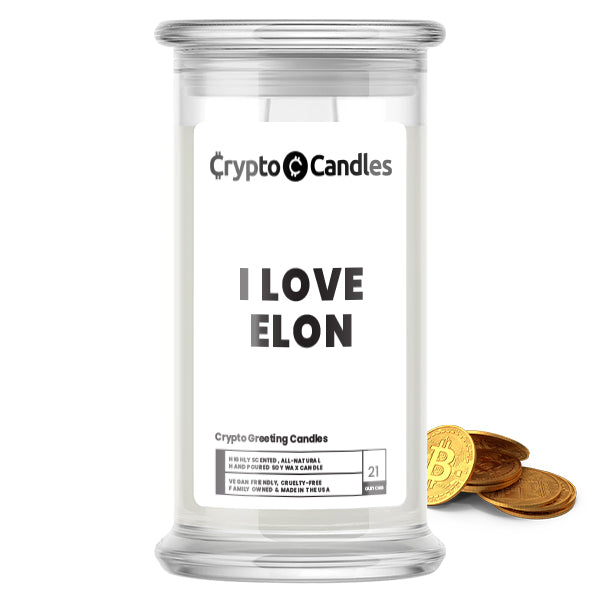 I Love Elon Crypto Greeting Candles