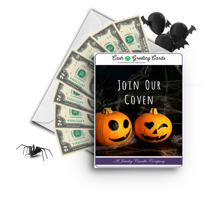 Join your coven Cash Greetings Card