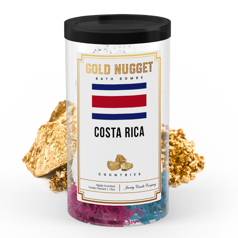 Costa Rica Countries Gold Nugget Bath Bombs
