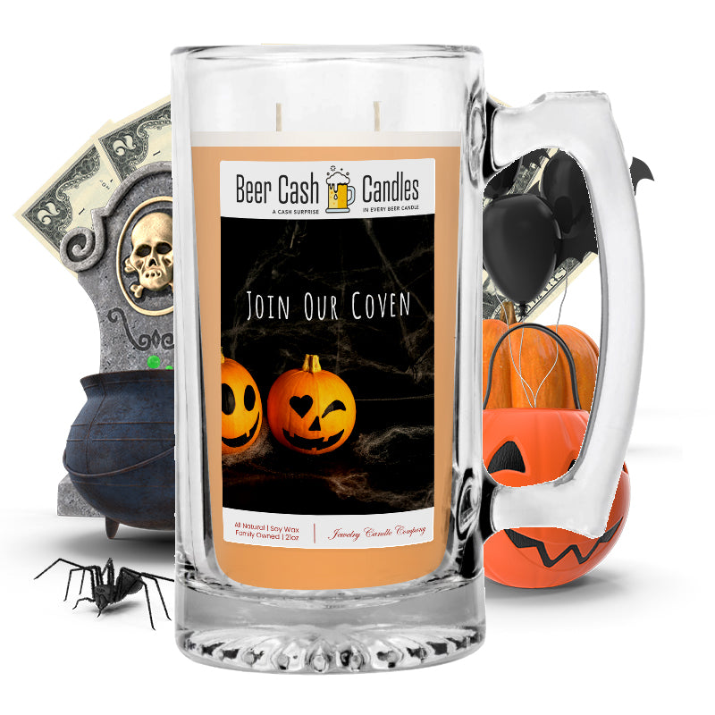 Join your coven Beer Cash Candle