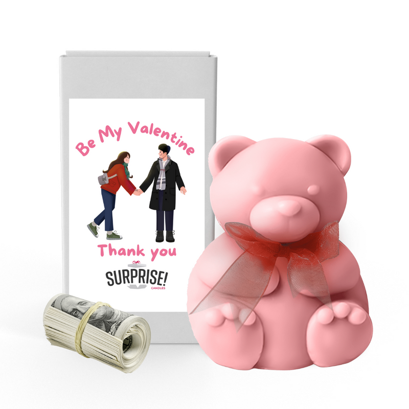 Be My Valentine Thank You | Valentines Day Surprise Cash Money Bear Wax Melts