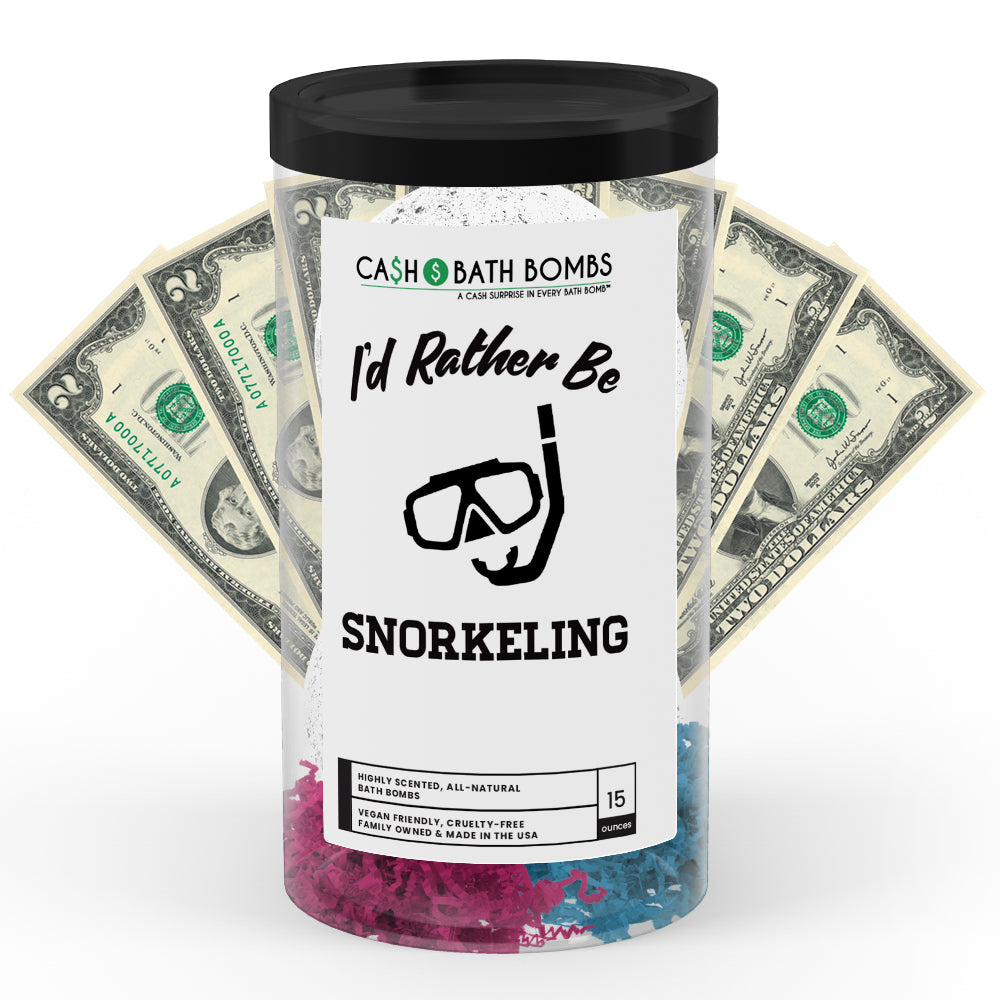 I'd rather be Snorkeling Cash Bath Bombs
