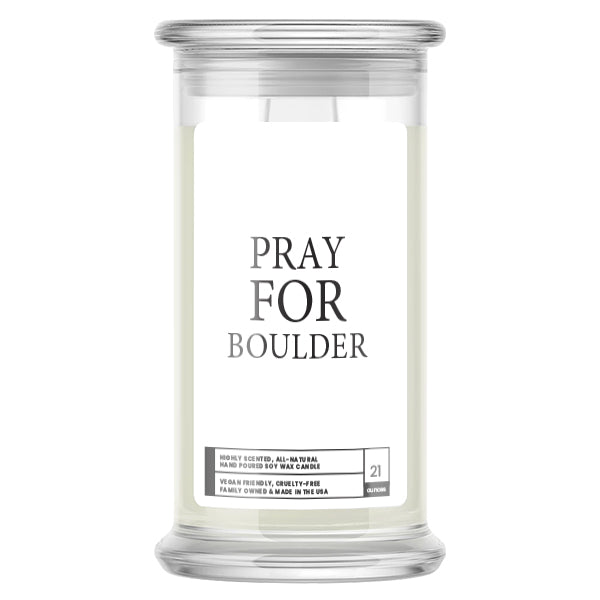 Pray For Boulder Candle