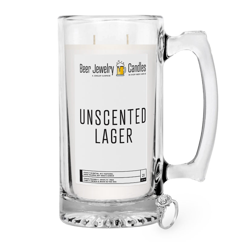 Unscented Lager Beer Jewelry Candle