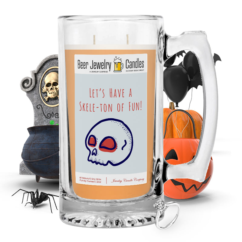 Let's have a skele-ton of fun! Beer Jewelry Candle
