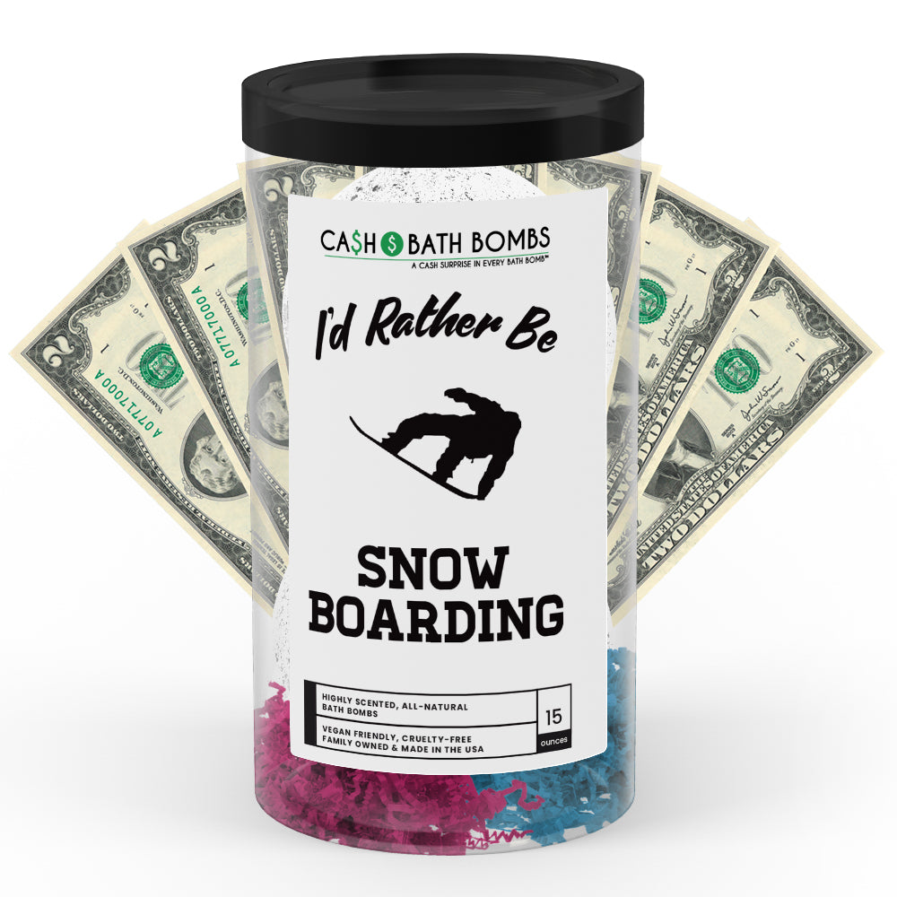 I'd rather be Snow Boarding Cash Bath Bombs